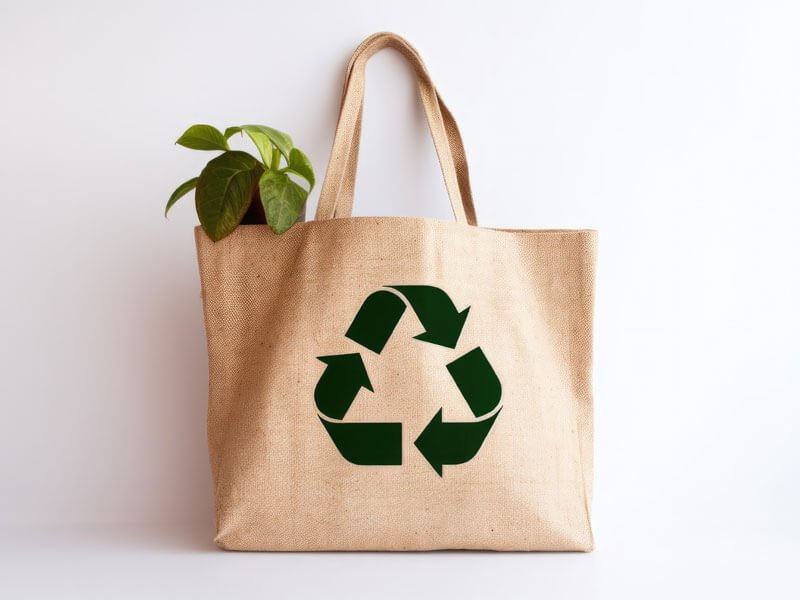 What are the environmental benefits of using a reusable tote bag on a college campus? bag