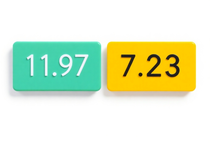 What is the Difference Between 11.97 and 7.23: A Detailed Analysis what is the difference between 11.97 and 7.23