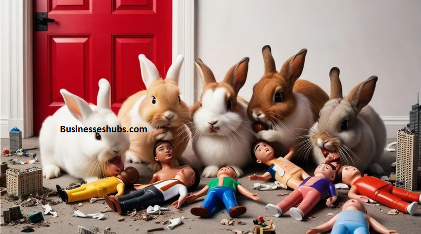 Red Door Rescue Photo Shoot with Bunnies Eating People